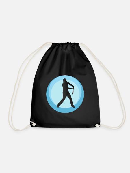 Baseball Batting Fielding - Turnbeutel - Schwarz