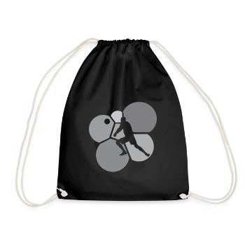 Volleyball Beach volleyball Dredging Beaching - Drawstring Bag - black - Front