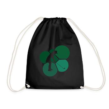 Golf Golf Ball Par - Drawstring Bag - black - Front