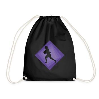 Gridiron Rugby Footballer - Drawstring Bag - black - Front