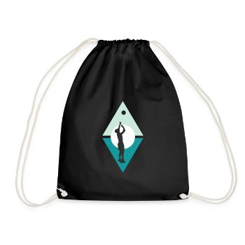 Volleyball Beachen Beachball - Drawstring Bag - black - Front