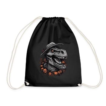 Dinosaur Halloween Cute Sour Disguise - Drawstring Bag - black - Front
