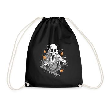 Halloween Ghost Sweet Sour Disguise - Drawstring Bag - black - Front