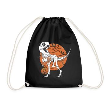 Halloween T-Rex Dinosaur - Turnbeutel - Schwarz - Vorne