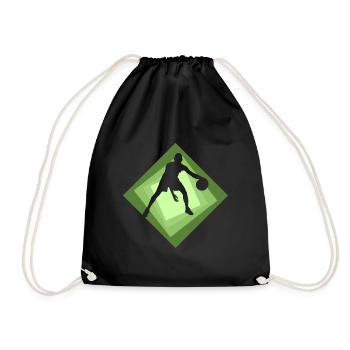 Rebounding Basketball Players - Drawstring Bag - black - Front