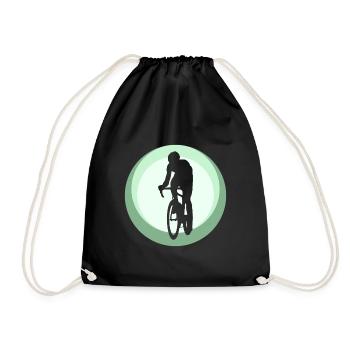 Cycling Cycling Cycling Route - Drawstring Bag - black - Front
