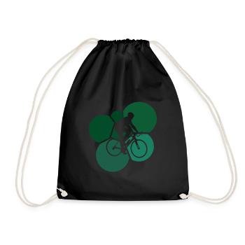 Radfoan Rad Cyclist Wheel - Drawstring Bag - black - Front