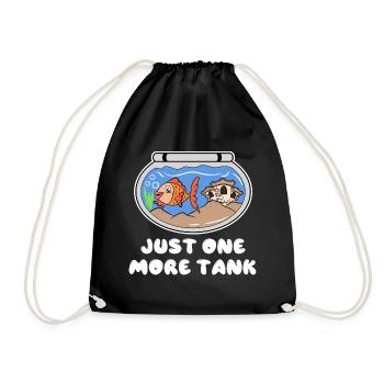 Déclaration d’aquarium Goldfish Animaux de compagnie Animal en peluche - Sac de sport léger - noir - Devant