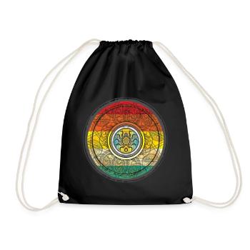 Contexte du motif solaire kaléidoscopique - Sac de sport léger - noir - Devant