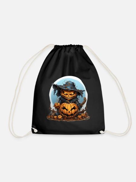 Creepy Pumpkin - Turnbeutel - Schwarz