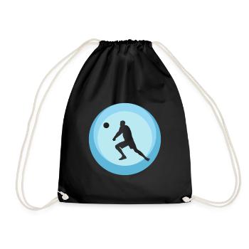 Digging volleyball players - Drawstring Bag - black - Front