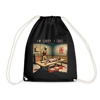 Je suis désolé, j’ai essayé - Sac de sport léger - noir - Devant