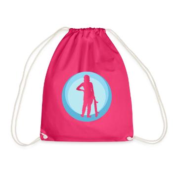 Ollie Skating - Drawstring Bag - fuchsia - Front