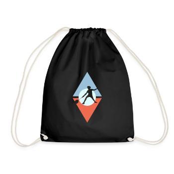 Chute des joueurs de badminton - Sac de sport léger - noir - Devant