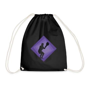 Boîte de terrain d’intercrosse - Sac de sport léger - noir - Devant