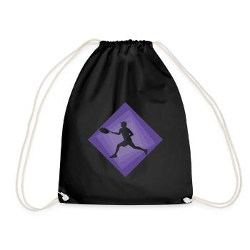 Coup droit Backhand Tennis Raquette Joueur de tennis - Sac de sport léger - noir - Devant