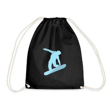 Snowboard Freestyle Snowboardfahren Freestyle - Turnbeutel - Schwarz - Vorne
