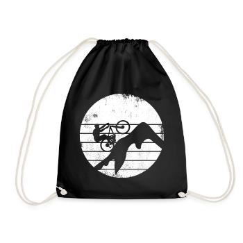 Mountain bikers - Drawstring Bag - black - Front