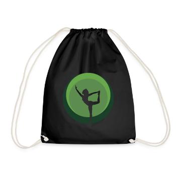 Mantra Vinyasa Sonnengruß - Turnbeutel - Schwarz - Vorne