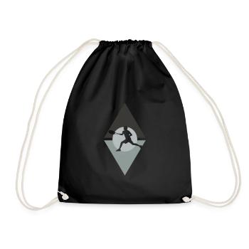 Forehand Backhand Tennis Tennis Stroke - Drawstring Bag - black - Front