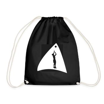 Beach volleyball volleyball players - Drawstring Bag - black - Front