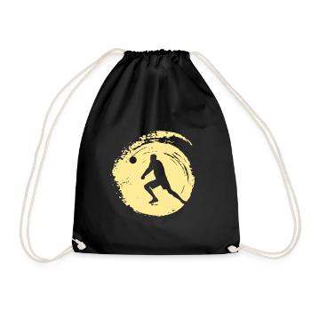 Beach Beach Volleyball - Drawstring Bag - black - Front