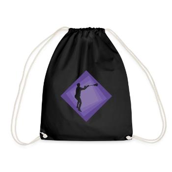 Intercrosse field Lacrosse - Drawstring Bag - black - Front