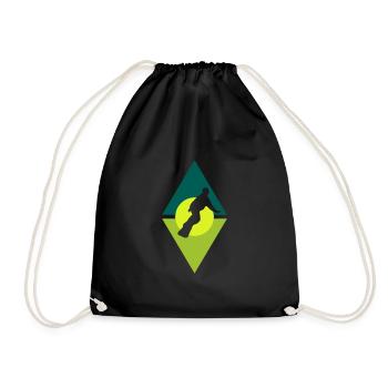 Snowboard Sports d’hiver Snowboarder b - Sac de sport léger - noir - Devant