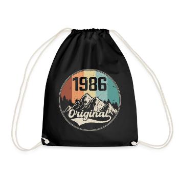 Original 1986 Cadeau D'anniversaire - 1986 - Sac de sport léger - noir - Devant
