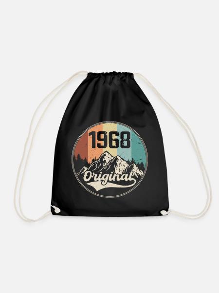 Original 1968 Geburtstagsgeschenk - 1968 - Turnbeutel - Schwarz