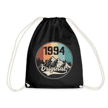 Original 1994 Birthday Gift - 1994 - Drawstring Bag - black - Front