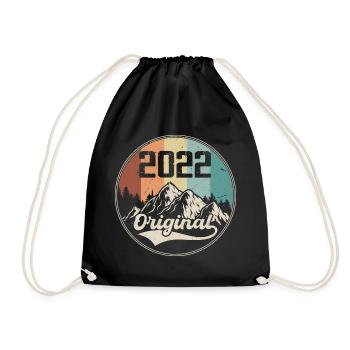 Original 2022 Birthday Gift - 2022 - Drawstring Bag - black - Front