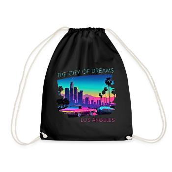 The City Of Dreams Los Angeles - Drawstring Bag - black - Front