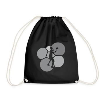 Badminton Smash Badminton Racket - Drawstring Bag - black - Front