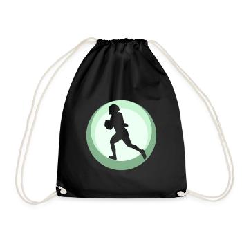 American Football Gridiron Touchdown - Turnbeutel - Schwarz - Vorne