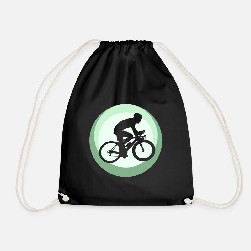 Cycling Biker - Drawstring Bag - black