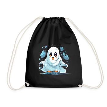 Halloween Ghost Sweet Sour Disguise - Drawstring Bag - black - Front