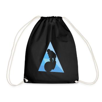 Mountain Biking Trail Downhill Downhiller - Drawstring Bag - black - Front