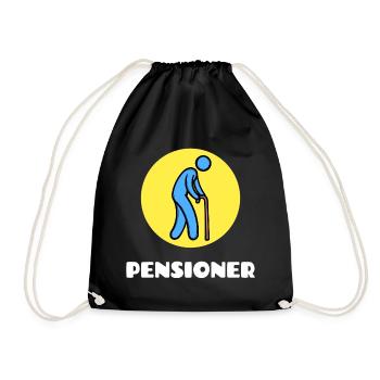 Retiree Senior Statement Retirement Retiree - Drawstring Bag - black - Front