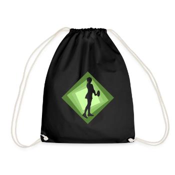 Tennis elbow forehand backhand - Drawstring Bag - black - Front