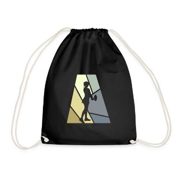 Joueur de revers en coup droit - Sac de sport léger - noir - Devant