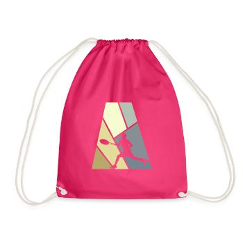 Forehand Backhand Tennis Stroke Forehand Backhand - Drawstring Bag - fuchsia - Front