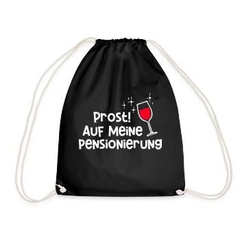 Ruhestand Pensionist Senior Statement Pensionär - Turnbeutel - Schwarz - Vorne
