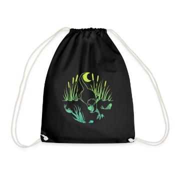 Midnight Catch - Drawstring Bag - black - Front