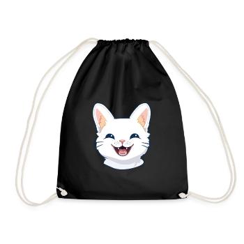 Illustration d’aquarelle de bande dessinée de chat égéen - Sac de sport léger - noir - Devant