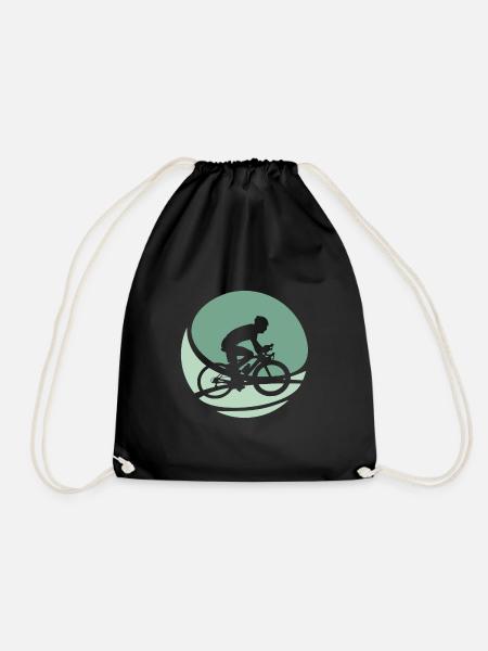 Fahrradfahrer Radfahren Fahrradfahren - Turnbeutel - Schwarz