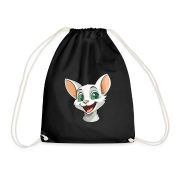 Donskoy Cat Cartoon Illustration à l’aquarelle - Sac de sport léger - noir - Devant