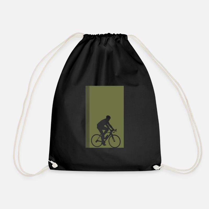 Bicycle Cycling Cycling Cycling - Drawstring Bag - black