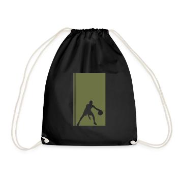 Basketball Hoop Basketballer - Turnbeutel - Schwarz - Vorne