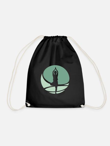 Meditation Vinyasa Mindfulness - Turnbeutel - Schwarz